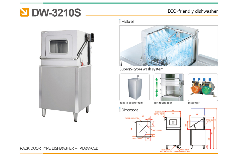 Máy rửa chén công nghiệp quán ăn Dolphin